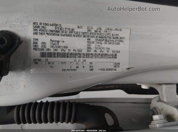 1FADP3E23HL311933 2017 FORD FOCUS White Engine compartment view