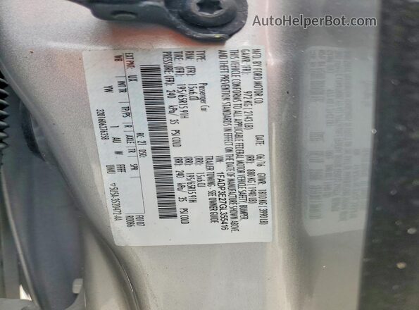 1FADP3E27GL355416 2016 FORD FOCUS Серебряный Вид подкапотного пространства