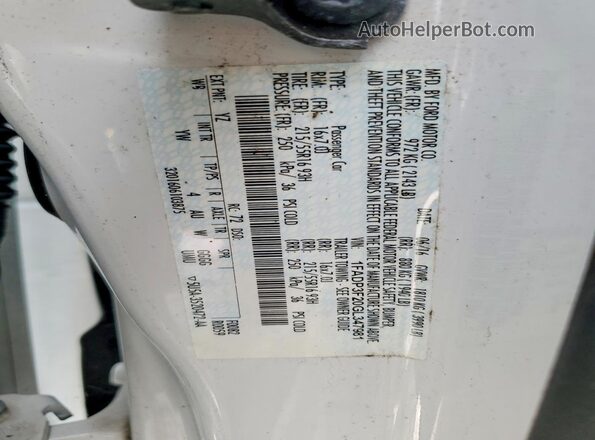 1FADP3F20GL347981 2016 FORD FOCUS White Widok komory silnika