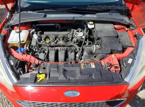 1FADP3F20HL331491 2017 FORD FOCUS Красный Вид задней части салона