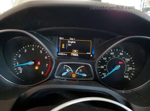 1FADP3F22GL288349 2016 FORD FOCUS Бежевый Вид щитка приборов