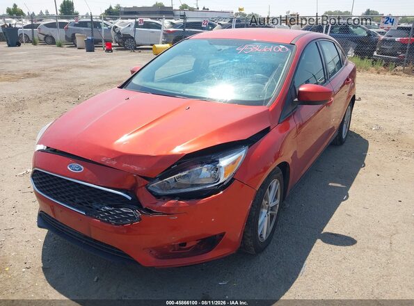 1FADP3F22JL271106 2018 FORD FOCUS Red წინა მარცხენა ხედი სამი მეოთხედიდან