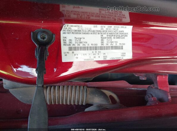 1FADP3F23GL297268 2016 FORD FOCUS Red Widok komory silnika