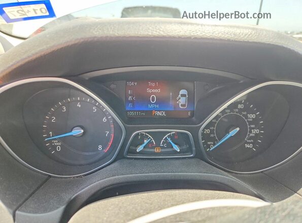 1FADP3F23GL351118 2016 FORD FOCUS Белый Вид щитка приборов