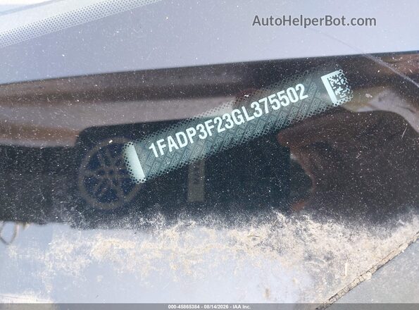 1FADP3F23GL375502 2016 FORD FOCUS Silver Engine compartment view