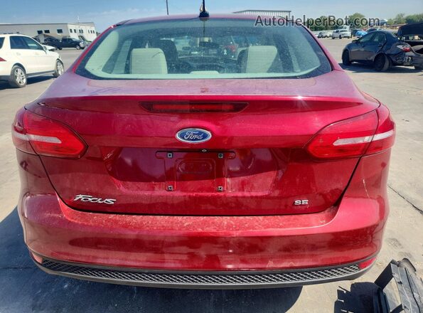 1FADP3F23HL295019 2017 FORD FOCUS Red Вид ззаду