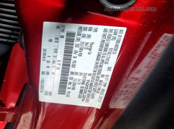 1FADP3F23HL328164 2017 FORD FOCUS Red Вид наклейки з VIN-кодом