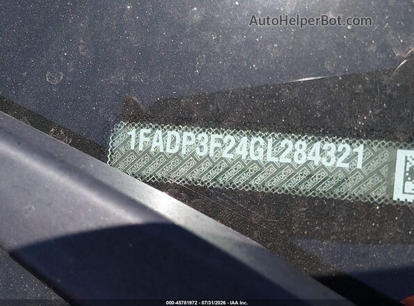 1FADP3F24GL284321 2016 FORD FOCUS Silver Vista del compartimento del motor