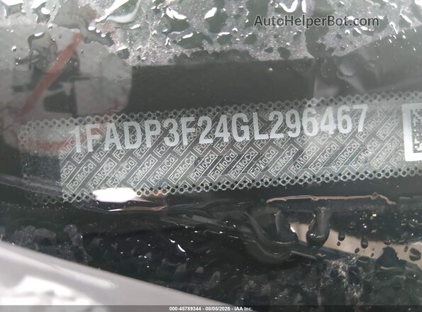 1FADP3F24GL296467 2016 FORD FOCUS Black ძრავის განყოფილების ხედი