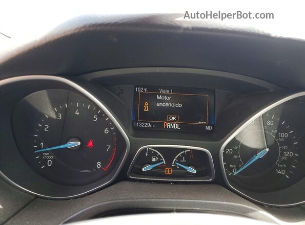 1FADP3F24JL271091 2018 FORD FOCUS Gray Vista del cuadro de instrumentos