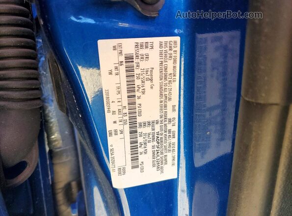 1FADP3F24JL328583 2018 FORD FOCUS Blue Շարժիչի բաժամունքի տեսք