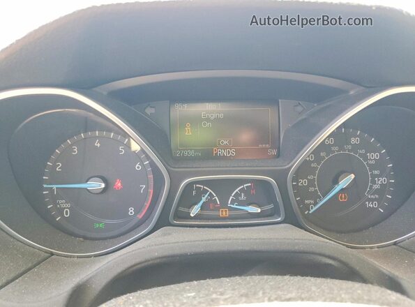 1FADP3F25GL296767 2016 FORD FOCUS Black Widok zestawu wskaźników