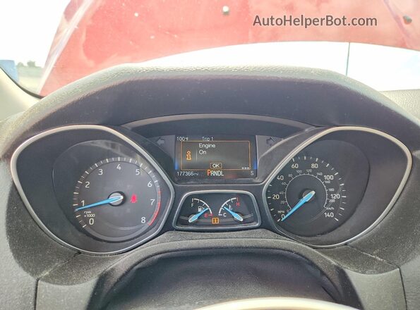 1FADP3F25GL319920 2016 FORD FOCUS Красный Вид щитка приборов
