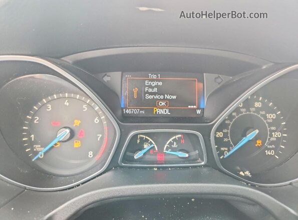 1FADP3F25GL325362 2016 FORD FOCUS Красный Вид щитка приборов