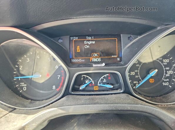 1FADP3F25GL334837 2016 FORD FOCUS Серый Вид щитка приборов