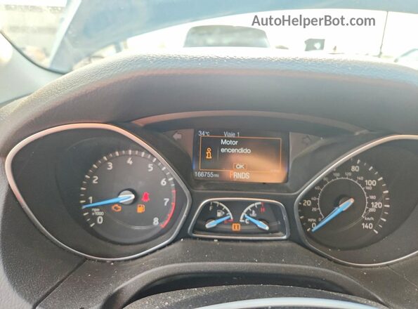 1FADP3F25GL379549 2016 FORD FOCUS Серый Вид щитка приборов