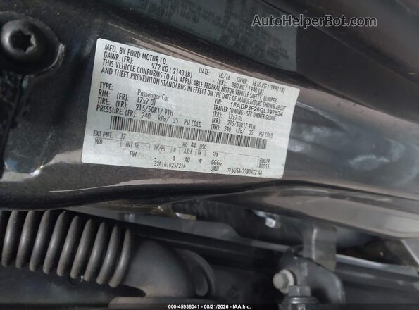 1FADP3F26GL397834 2016 FORD FOCUS Серый Вид подкапотного пространства