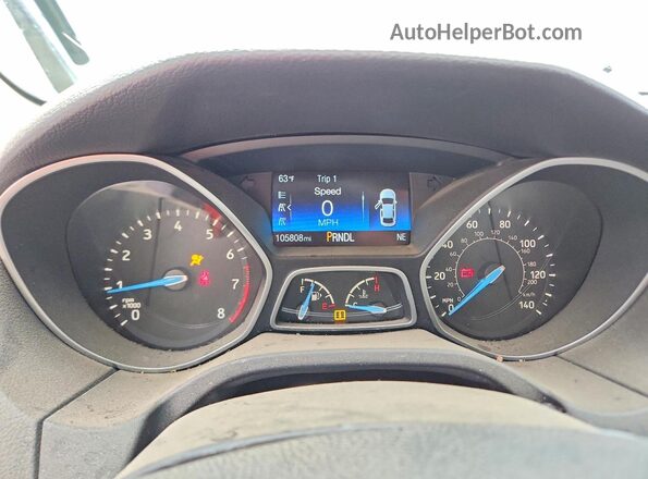 1FADP3F27GL391556 2016 FORD FOCUS Gray Instrument cluster view