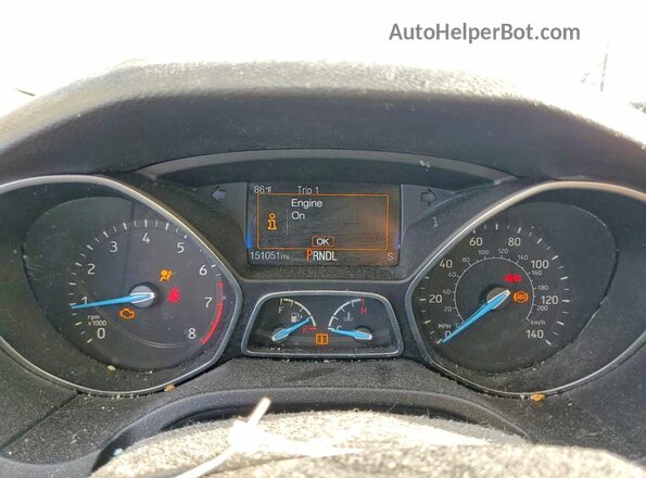 1FADP3F27HL225250 2017 FORD FOCUS Серебряный Вид щитка приборов