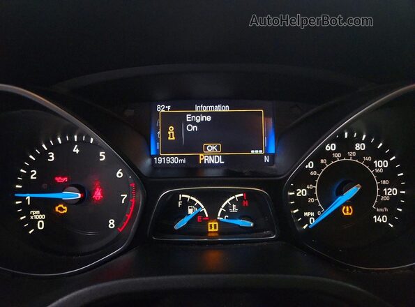 1FADP3F27JL211158 2018 FORD FOCUS Blue ხელსაწყოთა პანელის ხედი