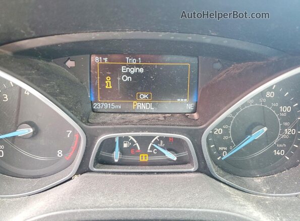 1FADP3F27JL249327 2018 FORD FOCUS Silver Вид щитка приладів