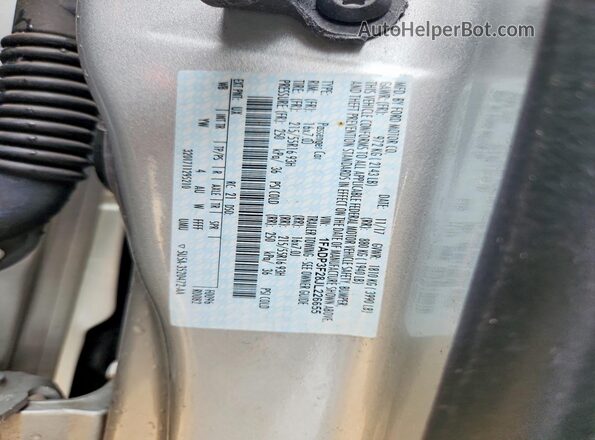 1FADP3F28JL226655 2018 FORD FOCUS Silver Widok naklejki z numerem VIN