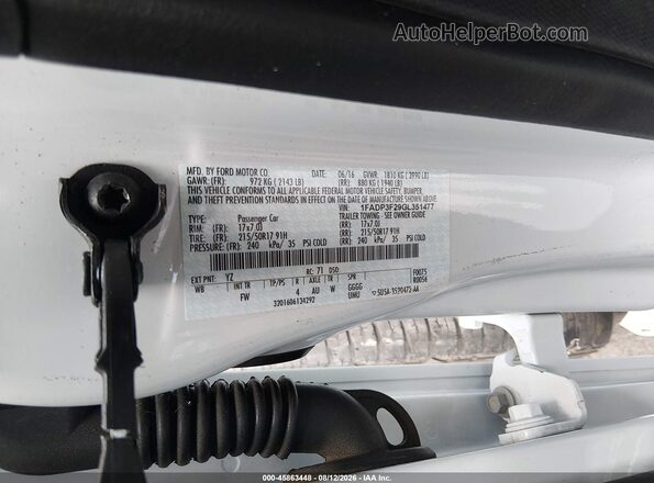 1FADP3F29GL351477 2016 FORD FOCUS White Շարժիչի բաժամունքի տեսք