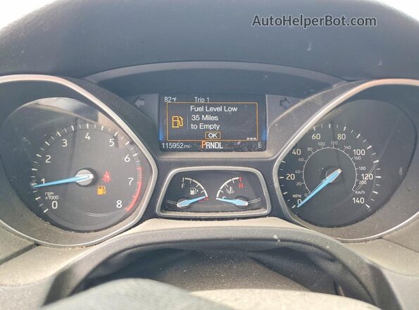 1FADP3F2XGL274800 2016 FORD FOCUS Black Vista del cuadro de instrumentos