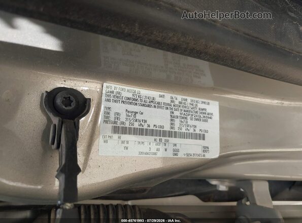 1FADP3F2XGL365940 2016 FORD FOCUS Gold Widok komory silnika