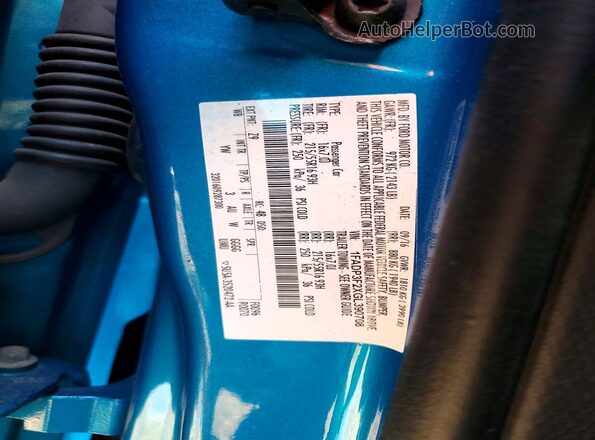 1FADP3F2XGL390708 2016 FORD FOCUS Blue VIN sticker view