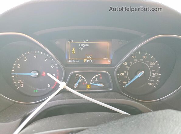 1FADP3F2XGL390708 2016 FORD FOCUS Blue Instrument cluster view