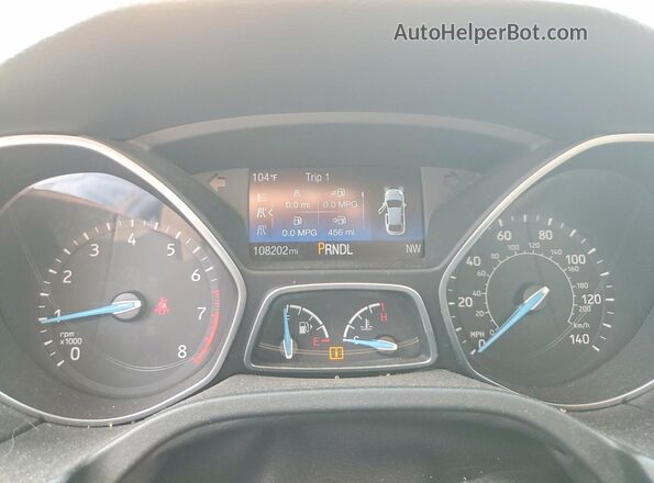 1FADP3F2XHL320093 2017 FORD FOCUS Tan Instrument cluster view