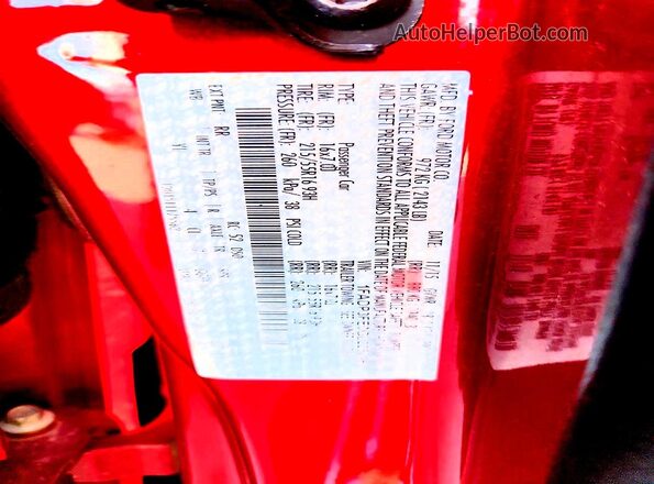 1FADP3FE0GL225096 2016 FORD FOCUS Red Engine compartment view