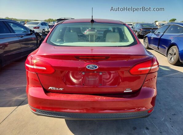 1FADP3FE0GL225096 2016 FORD FOCUS Red Rear view
