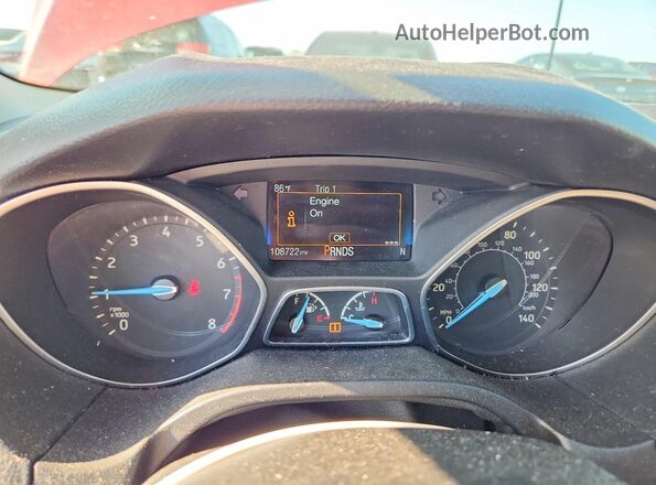 1FADP3FE0GL225096 2016 FORD FOCUS Red Instrument cluster view