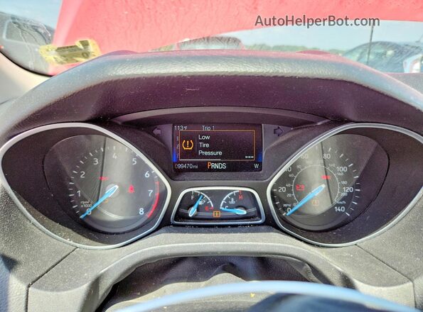 1FADP3FE0HL200796 2017 FORD FOCUS Red Instrument cluster view
