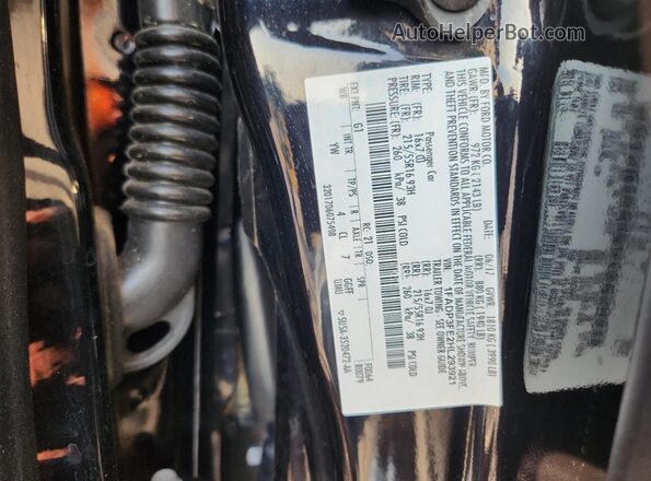 1FADP3FE2HL293921 2017 FORD FOCUS Black ძრავის განყოფილების ხედი