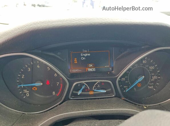 1FADP3FE3JL307881 2018 FORD FOCUS Gray Вид щитка приладів