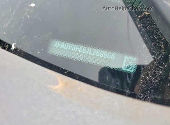 1FADP3FE6JL269966 2018 FORD FOCUS Gray Вид підкапотного простору