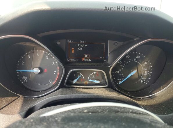 1FADP3FE9HL334951 2017 FORD FOCUS Black Widok zestawu wskaźników