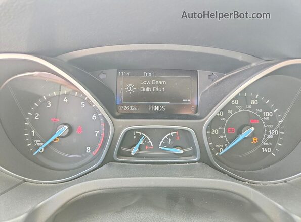 1FADP3FEXJL229387 2018 FORD FOCUS Black Вид щитка приладів