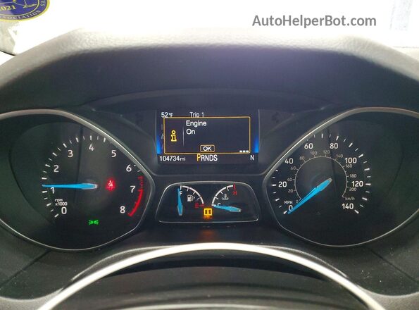 1FADP3H23HL237974 2017 FORD FOCUS Silver Vista del cuadro de instrumentos