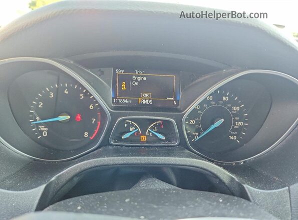 1FADP3H27HL238223 2017 FORD FOCUS Red Instrument cluster view