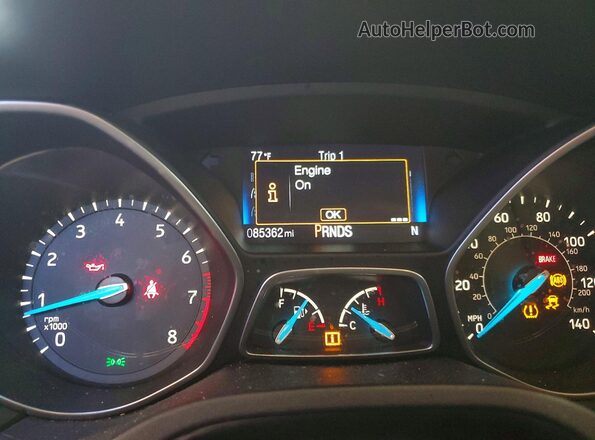 1FADP3H2XHL248471 2017 FORD FOCUS Серый Вид щитка приборов