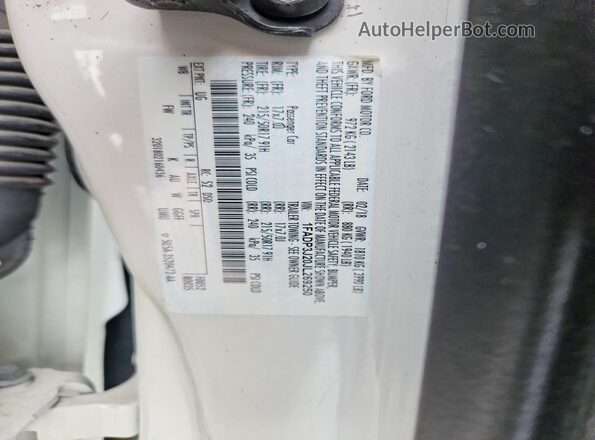 1FADP3J20JL269250 2018 FORD FOCUS White Widok naklejki z numerem VIN