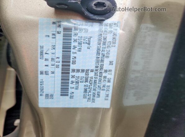 1FADP3J21HL321902 2017 FORD FOCUS Желто-коричневый Вид подкапотного пространства