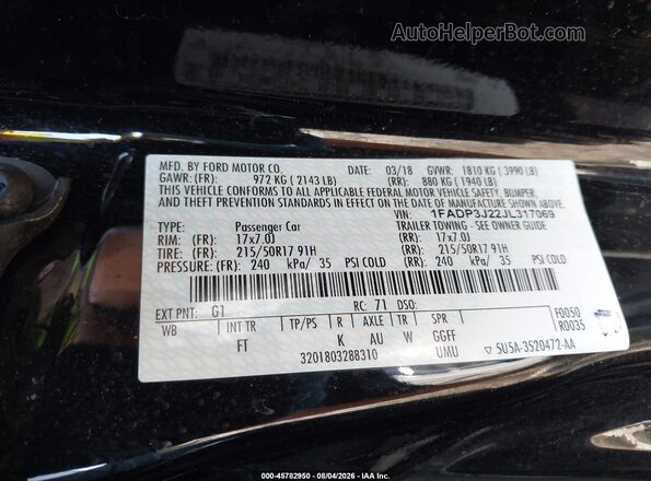 1FADP3J22JL317069 2018 FORD FOCUS Black Շարժիչի բաժամունքի տեսք