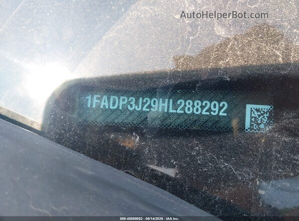 1FADP3J29HL288292 2017 FORD FOCUS Champagne ძრავის განყოფილების ხედი