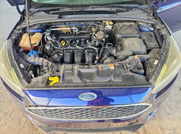 1FADP3K20GL299517 2016 FORD FOCUS Blue Widok wnętrza z tyłu