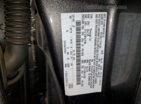 1FADP3K20GL363426 2016 FORD FOCUS Gray VIN კოდის სტიკერის ხედი